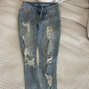 Vanilla Star Blue Skinny Distressed Jeans